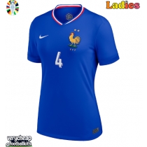 France Dayot Upamecano #4 Replica Home Shirt Ladies Euro 2024 Short Sleeve